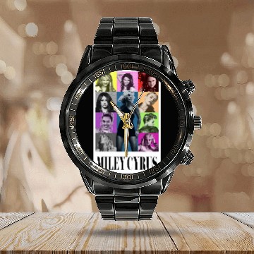 Discover Miley Cyrus Eras Tour Calendar Steel Band Watch Flowers Calendar Steel Band Watch