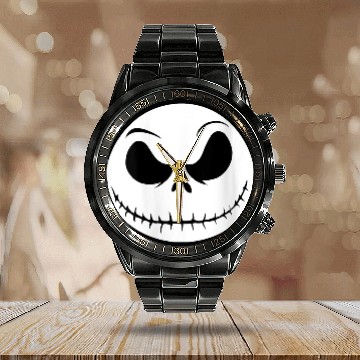 Discover Disneyss The Nightmare Before Christmas Jack Big Faces Baseball Tees Calendar Steel Band Watch