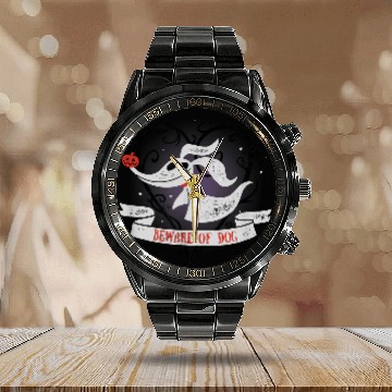 Discover Disneyss The Nightmare Before Christmas Zero Beware Of Dog Calendar Steel Band Watch