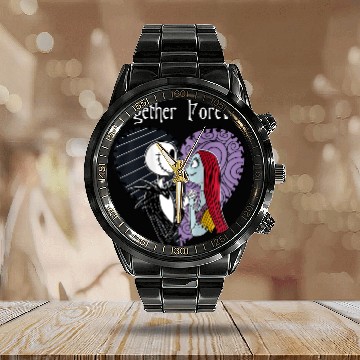 Discover Disneyss The Nightmare Before Christmas Jack Sally Together Calendar Steel Band Watch