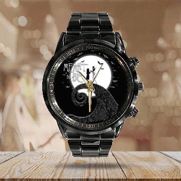 Discover Disneyss The Nightmare Before Christmas Jack And Sally Baseball Tees Calendar Steel Band Watch