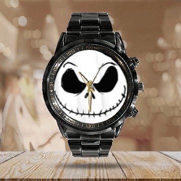 Discover Disneyss The Nightmare Before Christmas Jack Skellington Faces Zip Calendar Steel Band Watch