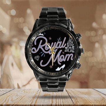 Discover Disney Princess Royal Mom Script Baseball Jerseys Calendar Steel Band Watch