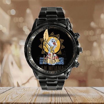 Discover Disney Olaf Presents Moana Costume Sketch Zip Calendar Steel Band Watch