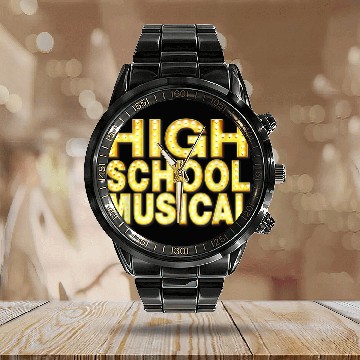 Discover Disneyss Channel  High School Musical Movie Logo Baseball Tees Calendar Steel Band Watch