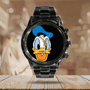 Discover Disneyss Donald Duck Three Caballeros Trip Matching Big Faces Zip Calendar Steel Band Watch