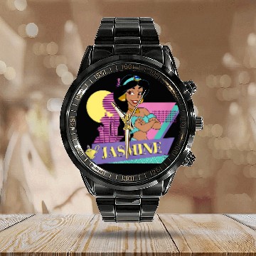 Discover Disneyss Aladdin Retro 90s Couples Matching Princess Jasmine Calendar Steel Band Watch