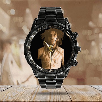 Discover Legend Bob Marley Vintage Calendar Steel Band Watch
