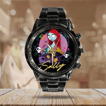 Discover Disneyss The Nightmare Before Christmas Couples Matching Sally Zip Calendar Steel Band Watch