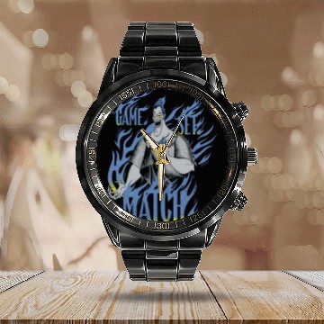 Discover Disneyss Villains Game Set Match Hades On Flames Retro Logo Baseball Tees Calendar Steel Band Watch