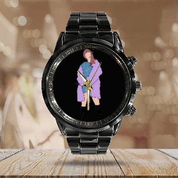 Discover Eras Tour Outfit: Lavender Haze ( Blue Edition) Baseball Tees Calendar Steel Band Watch