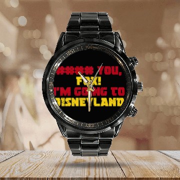 Discover Deadpool   You Fox Im Going To Disneyland Calendar Steel Band Watch - 1 Zip Calendar Steel Band Watch