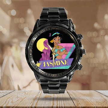 Discover Disneyss Aladdin Retro 90s Couples Matching Princess Jasmine Calendar Steel Band Watch