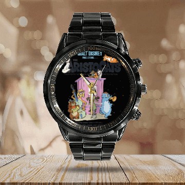 Discover Disney The Aristocats Cats Playing Piano Raglan Baseball Calendar Steel Band Watch Calendar Steel Band Watch