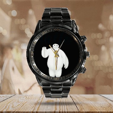 Discover Disney Big Hero 6 Baymax Hello Wave Graphic TShi Zip Calendar Steel Band Watch