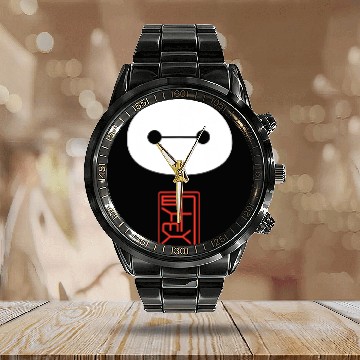 Discover Disney Big Hero 6 Baymax Face Kanji Poster Calendar Steel Band Watch