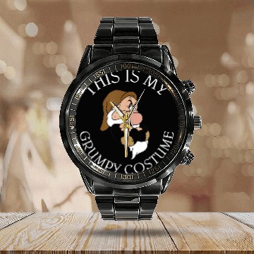 Discover Disneyss Snow White Grumpy Halloween This Is My Costume Calendar Steel Band Watch