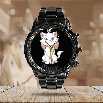 Discover Disney The Aristocats Marie Classic Painting Cute Portrait Baseball Jerseys Calendar Steel Band Watch