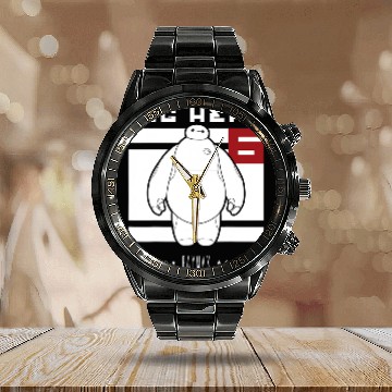 Discover Disney Big Hero 6 Baymax All White Flag Poster Zip Calendar Steel Band Watch