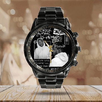 Discover Kendrick Lamar Vintage Calendar Steel Band Watch, FRONT, Kendrick Lamar