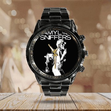 Discover Amyl and The Sniffers Calendar Steel Band Watch