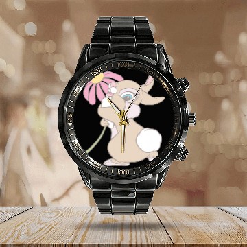 Discover Disney Bambi Cute Flirty Thumper Rabbit Big Chest Portrait Baseball Tees Calendar Steel Band Watch