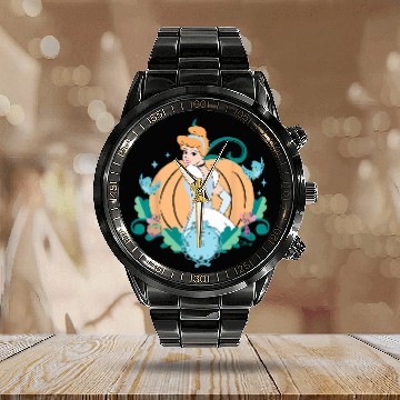 Discover Disney Princess  Cinde Midnight Pumpkin Calendar Steel Band Watch