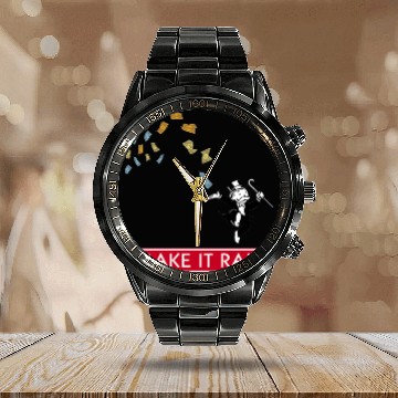 Discover Make it Rain Monopoly Calendar Steel Band Watch