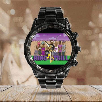 Discover King of the Trill Calendar Steel Band Watch