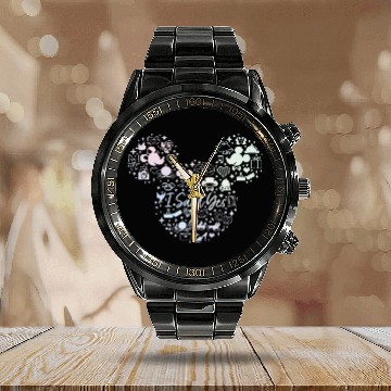 Discover Disney I Said Yes Engagement Proposal Mickey Head Icon Baseball Tees Calendar Steel Band Watch