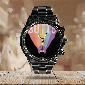 Discover bobs burgers tina butts rainbow extruded premium Calendar Steel Band Watch