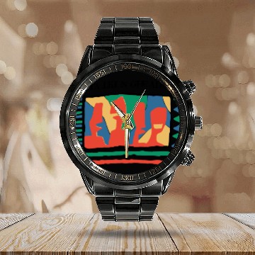 Discover Talking Heads Vintage Graphic Calendar Steel Band Watch