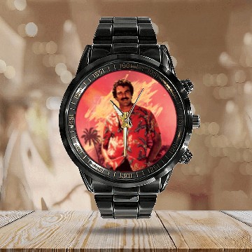Discover Magnum pi  Tom Selleck Calendar Steel Band Watch