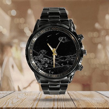 Discover Disney Pixar WALLE Celestial Night EVE Flight Baseball Tees Calendar Steel Band Watch