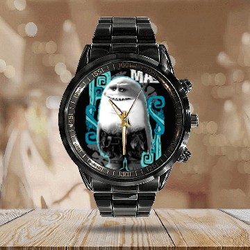 Discover Disney Moana Maui Half Shark Baseball Jerseys Calendar Steel Band Watch