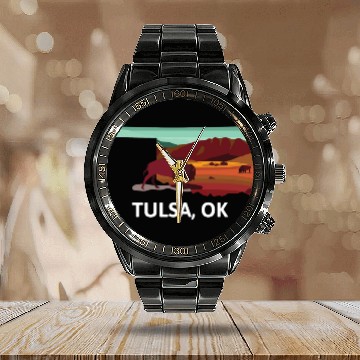 Discover Tulsa Oklahoma Calendar Steel Band Watch