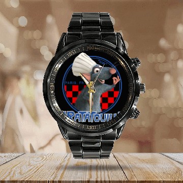 Discover Disney Pixar Ratatouille Remy Chef Hat Portrait Graphic Calendar Steel Band Watch Baseball Jerseys