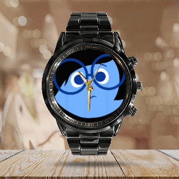 Discover Disney Pixar Inside Out Sad Face Halloween Baseball Jerseys Calendar Steel Band Watch