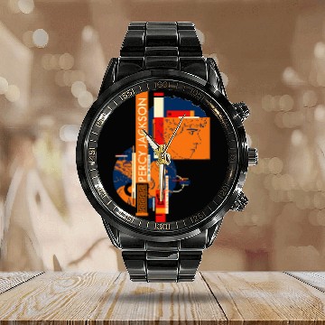 Discover Disney Percy Jackson and Pegasus Greek Vase Style Calendar Steel Band Watch