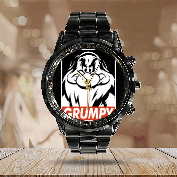 Discover Disney Snow White Grumpy Streetwear Poster Calendar Steel Band Watch