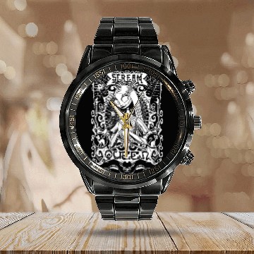 Discover womens Disneys nightmare bee christmas sally portrait Hawaiians Calendar Steel Band Watch