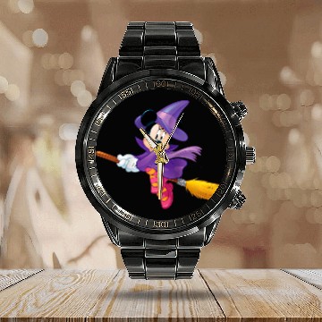 Discover Disneys halloween minnie witch raglan baseball Hawaiians Calendar Steel Band Watch