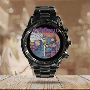 Discover Disney Pixar Ratatouille Bon Appetit Circle Sign Calendar Steel Band Watch