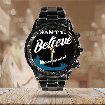 Discover I Want To Believe Christmas Calendar Steel Band Watch