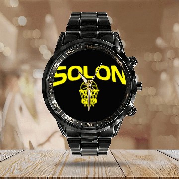 Discover Solon Ohio High School Basketball 2016 Calendar Steel Band Watch