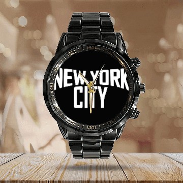Discover New York City Ringer Calendar Steel Band Watch