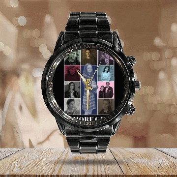 Discover Gilmore Girls Eras Tour Poster (White Print) Calendar Steel Band Watch