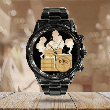 Discover Disney Pixar Bao Weekend Feels Vintage Dumpling Calendar Steel Band Watch
