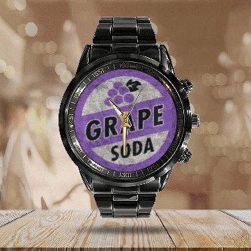Discover Disney Pixar Up Grape Soda Bottle Cap Pin Calendar Steel Band Watch
