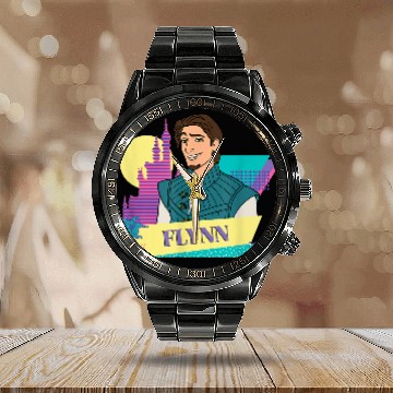 Discover Disneyss Tangled Retro Couples Matching Flynn Rider Calendar Steel Band Watch
